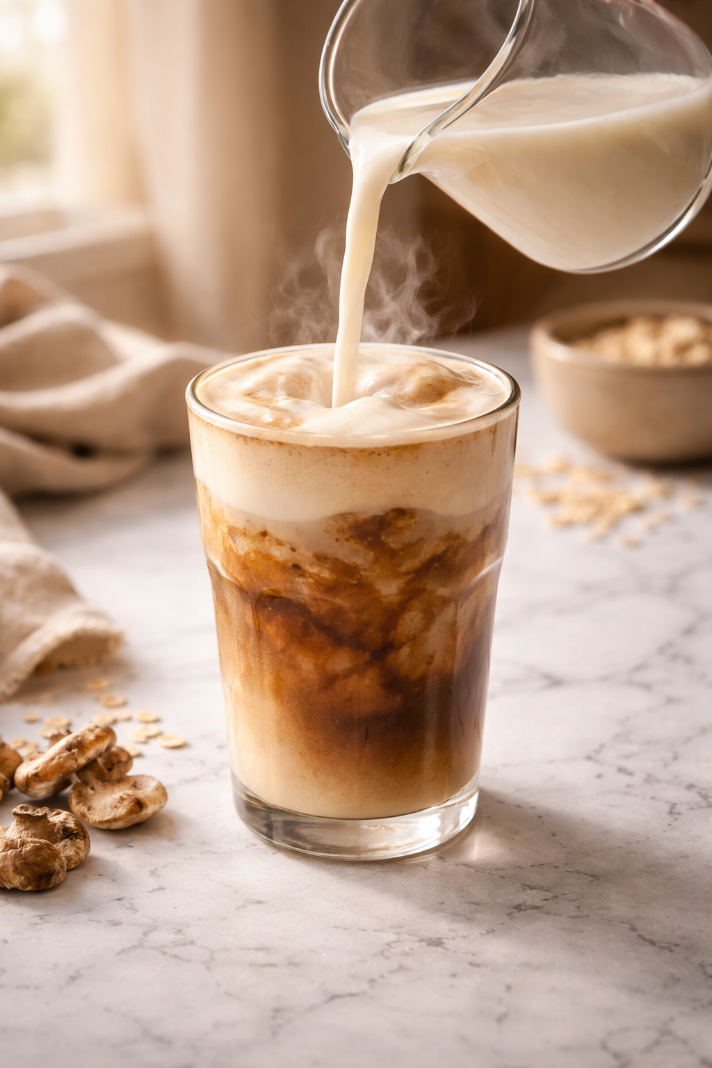 Mind Fusion latte with oat milk