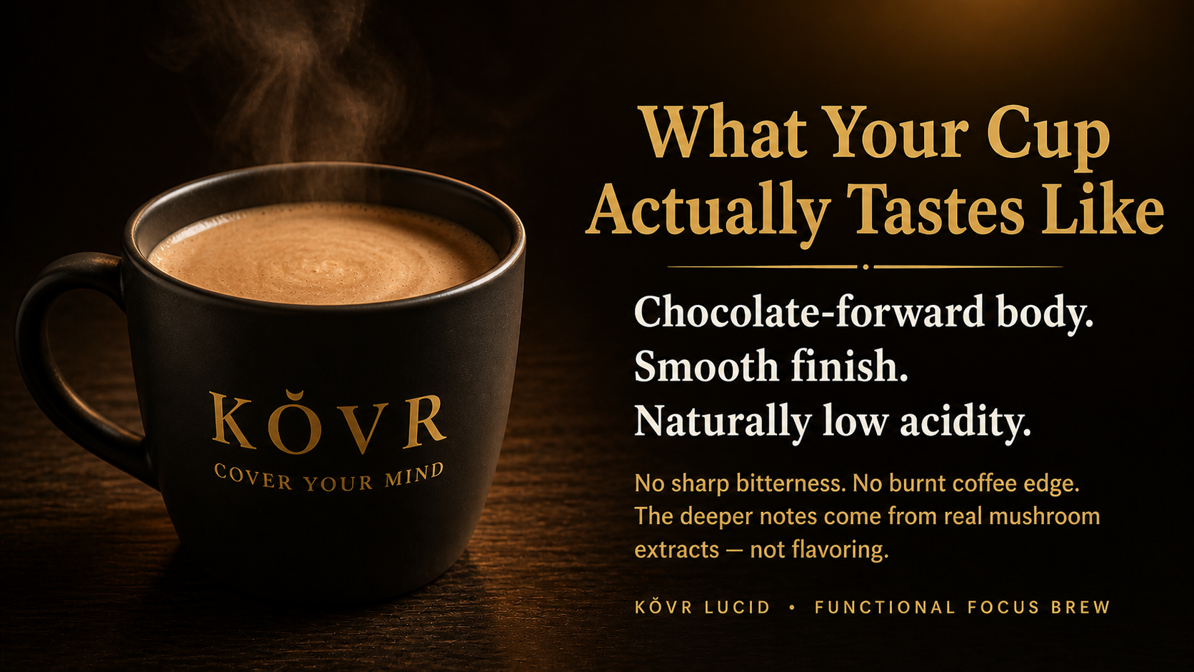 Smooth. Chocolate-Forward. Low-Acid.